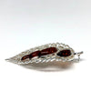 Leaf Pendant in Silver with Amber