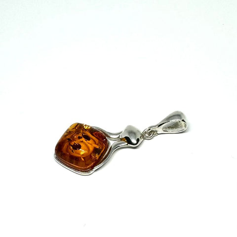 Amber Pendant in Diamond Shape