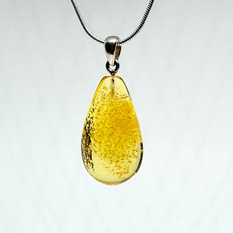 Amber Delicate Drop Pendant #1