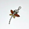 Dragonfly Pendant in Amber