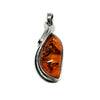 Unique Baltic Amber and Silver Pendant