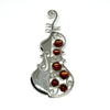 Viola Pendant in Silver and Amber