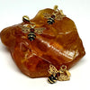 Honey Bee Set of Earrings and Pendant (gold plated)