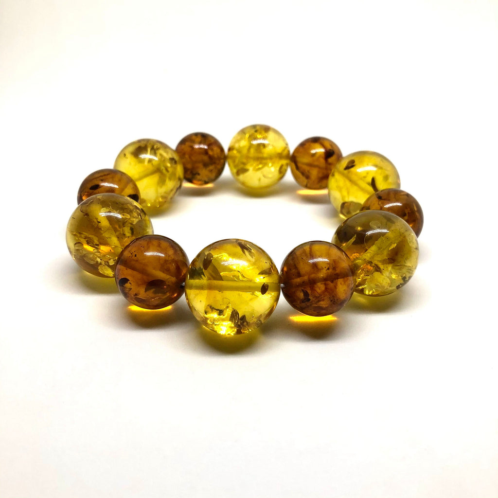 Amber Ball Bracelet in Citrine and Cognac Colours