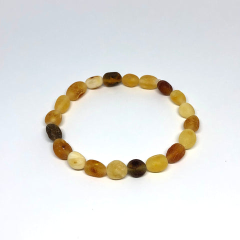 Amber Beaded Bracelet in Mat Finish (MEDIUM and SMALL sizes)