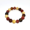 Baltic Amber and Coral Ball Bracelet