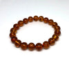 Baltic Amber Ball Bracelet (8 mm) in Cognac