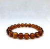 Baltic Amber Ball Bracelet (8 mm) in Cognac