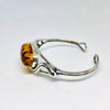Amber and Silver Cuff Bracelet #2