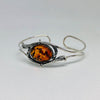 Amber and Silver Cuff Bracelet
