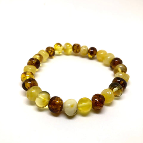 Multicolour Baltic Amber Beaded Bracelet