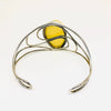 Baltic Amber and Silver Cuff Bracelet in Butter
