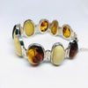Amazing Amber and Silver Link Bracelet (Butter & Cognac)