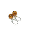 Amber Ball Earrings (12 mm)