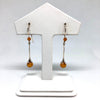 Delicate Amber Ball Earrings