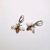 Honey Bee Amber Earrings