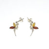 Fairies Earrings in Silver with Amber