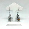 Feather Earrings with Amber
