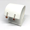 Delicate Ladybug Amber Earrings