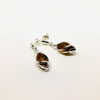 Amber Earrings in Silver Cage