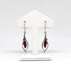 Amber Earrings in Antique-Style Silver Frame