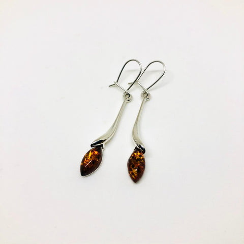 Long Amber Earrings