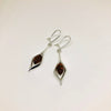 Modern Amber Earrings in Silver Frame