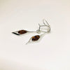 Modern Amber Earrings in Silver Frame