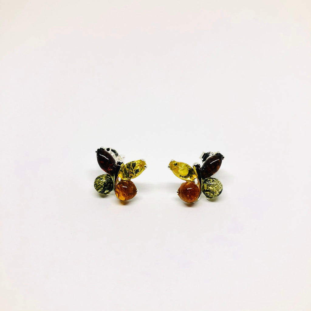 Multicolour Butterfly Stud Earrings