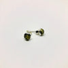 Classic Amber Stud Earrings (7 mm) in Cognac or Green