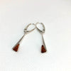 Delicate Earrings with Amber Triangles