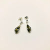 Delicate Amber Earrings in a Swirl of Silver