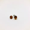 Amber Ball Studs (6 mm)