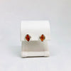 Delicate Amber and Silver Studs