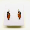 Baltic Amber Stud Earrings in Marquis Shape