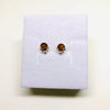 Ladybug Stud Earrings in Silver and Amber (green or honey)