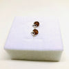 Ladybug Stud Earrings in Silver and Amber (honey or green)