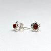 Amber And Silver Forget-Me-Not Studs