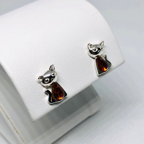 Small Kittens Stud Earrings