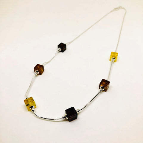 Amber Cube Necklace