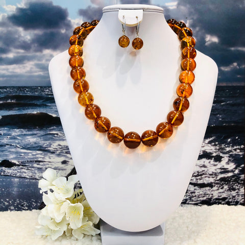 Amber Ball Necklace #2