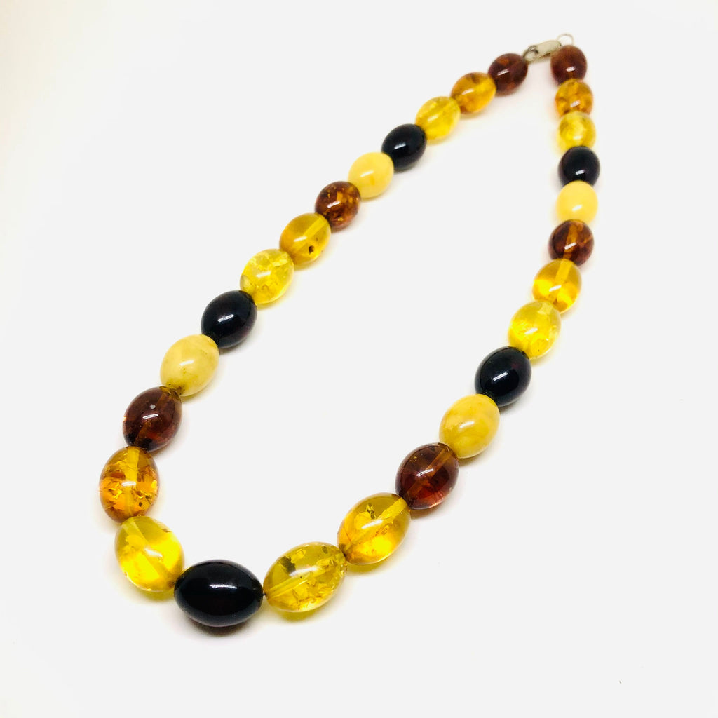 Multicolour Amber Olives Necklace