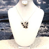 Butterfly Pendant in Amber and Silver