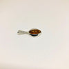 Baltic Amber and Silver Delicate Modern Pendant