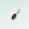 Amber Pendant in Silver Cage