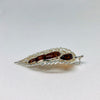 Leaf Pendant in Silver with Amber