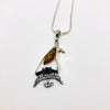 Amber and Silver Piano Pendant