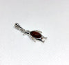 Penguin Pendant in Silver with Amber