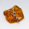 Amber and Silver Cat Pendant
