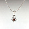 Delicate Silver Daisy with Amber